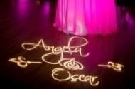 Gobo lighting at an event
