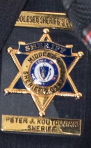 A badge from the Middlesex County Deputy Sheriffs Association Swearing in Ceremony 