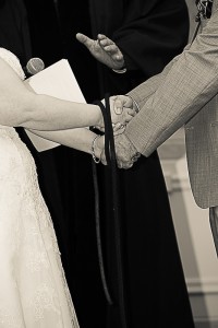 Bride and Groom hands tied during wedding ceremony -  Boston wedding DJ, JP, Photographer, Uplights, Video for Wedding for Mike and Nicole!